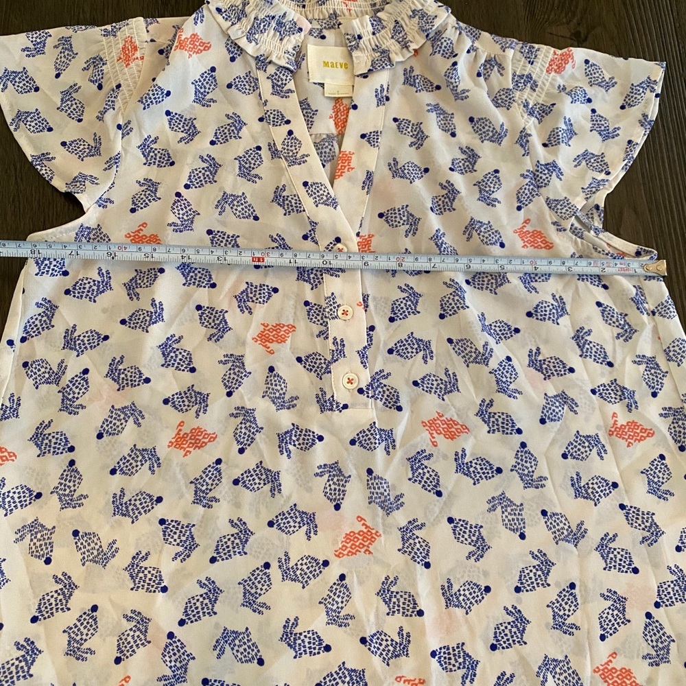 Maeve Hop Along Blouse 0 Top Anthropologie Bunny - Picture 9 of 13
